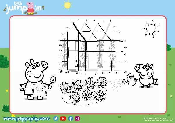Peppa Pig Let's Jump In Connect The Dots